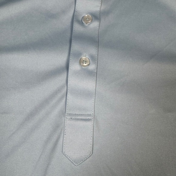 NWOT Collars & Co Dress Collar Polo Light Blue Short Sleeve‎ Mens Medium Golf - Picture 5 of 8